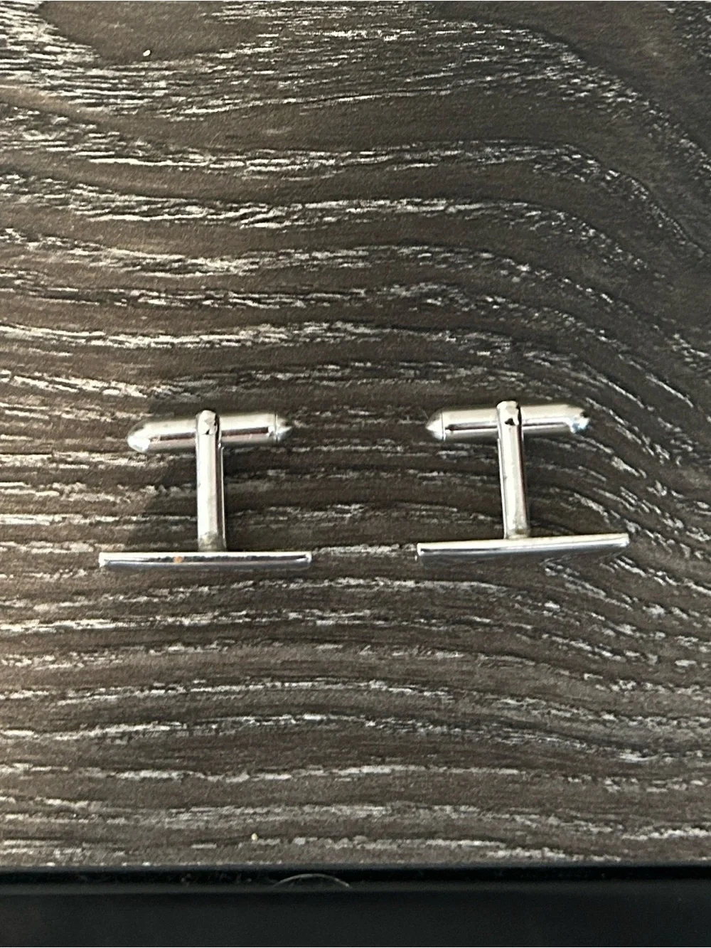 Vintage Silver Chevron Cufflinks
